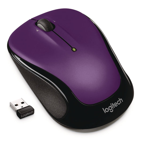 M325S Wireless Mouse, 2.4 GHz Frequency, 32.8 ft Wireless Range, Left/Right Hand Use, Violet (LOG797070) Each