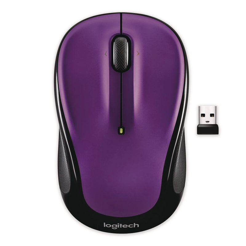 Logitech® M325S Wireless Mouse, 2.4 GHz Frequency, 32.8 ft Wireless Range, Left/Right Hand Use, Violet (LOG797070) Each