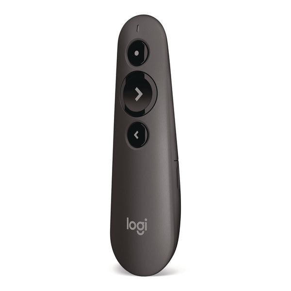 Logitech® R500 Laser Presentation Remote, Class 1, Projects 65 ft, Gray (LOG24342681) Each