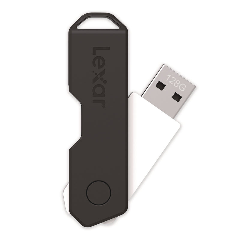 Lexar™ Twist Turn2 USB 2.0 Flash Drive, 128 GB, Black (LXR24388081) Each