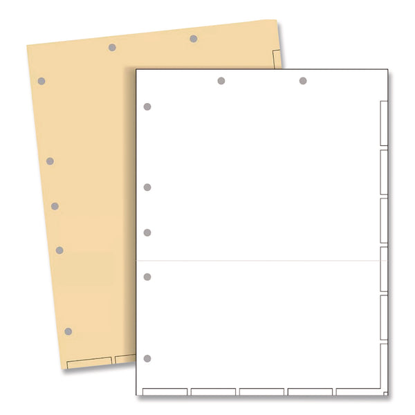 Medical Arts Press® Large Tab Chart Divider Sheets, 7-Hole Punched, Letter, White, 250/Box (MAQ20256) Box of 250