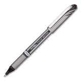 EnerGel NV Gel Pen, Stick, Medium 0.7 mm, Black Ink, Gray/Black Barrel (PENBL27AEA) Each