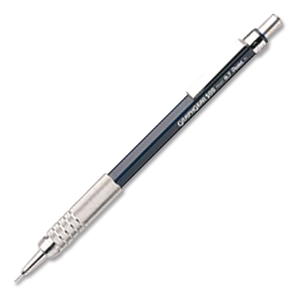 Pentel® GraphGear 500 Mechanical Drafting Pencil, 0.5 mm, HB (#2), Black Lead, Black/Silver Barrel (PENPG525LEBPEA) Each