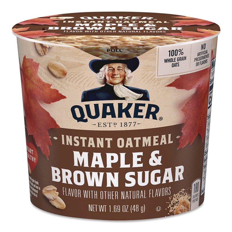 Instant Oatmeal, Maple Brown Sugar, 1.69 oz Packet, 24/Carton (QKR570958) Case of 24