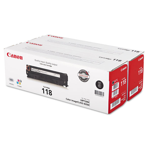 Canon® 2662B004 (118) Toner, 3,400 Page-Yield, Black, 2/Pack (CNM2662B004)