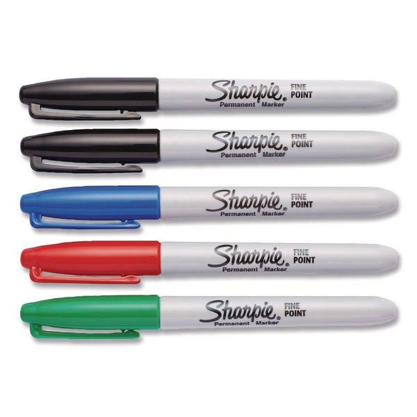 Sharpie® Fine Tip Permanent Marker, Fine Bullet Tip, Assorted Ink Colors, 5/Pack (SAN30653PPA) Pack of 5