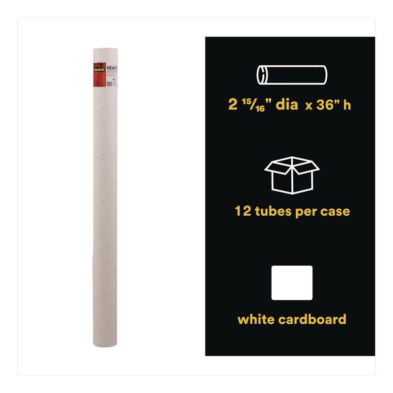 Scotch™ Mailing Tube, 36" Long, 3" Diameter, White, 12/Carton (MMM7979CT) Case of 12