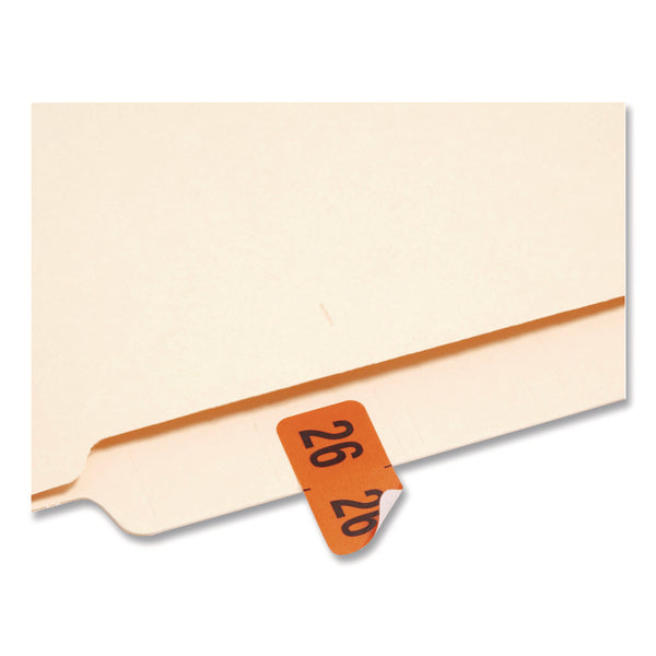 Yearly End Tab File Folder Labels, 0.75 x 1.5, Orange, 500/Roll (SMD68326) 1 RL