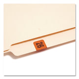 Yearly End Tab File Folder Labels, 0.75 x 1.5, Orange, 500/Roll (SMD68326) 1 RL