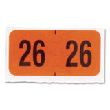 Yearly End Tab File Folder Labels, 0.75 x 1.5, Orange, 500/Roll (SMD68326) 1 RL