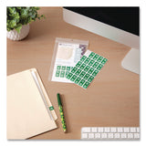 Yearly End Tab File Folder Labels, 0.5 x 1, Green, 25/Sheet, 10 Sheets/Pack (SMD67926) Pack of 250