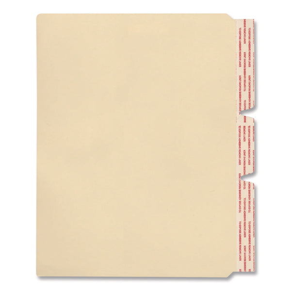 Medical Arts Press® Standard Side-Flap Classification Folder Dividers, Letter Size, Manila, 100/Box (MAQ31400) Box of 100