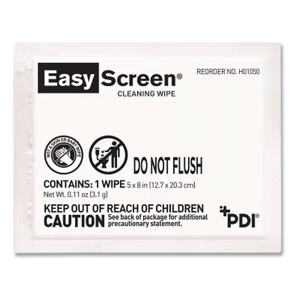 Sani Professional® PDI Easy Screen Cleaning Wipes, Individually Wrapped, 1-Ply, 5 x 8, Unscented, White, 50/Box (PDIH01050) Box of 50