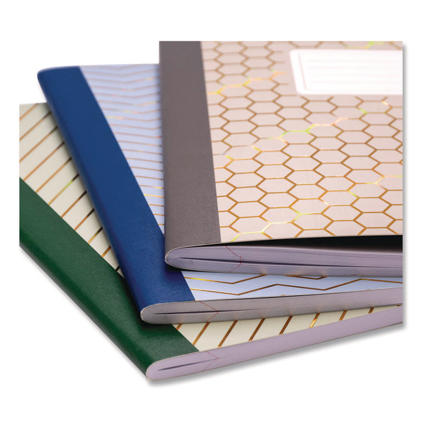 Composition Book, Medium/College Rule, Assorted Haze Cover Colors, (70) 9.8 x 6.9 Sheets, 3/Pack (PUK9976ASTHZE) Pack of 3