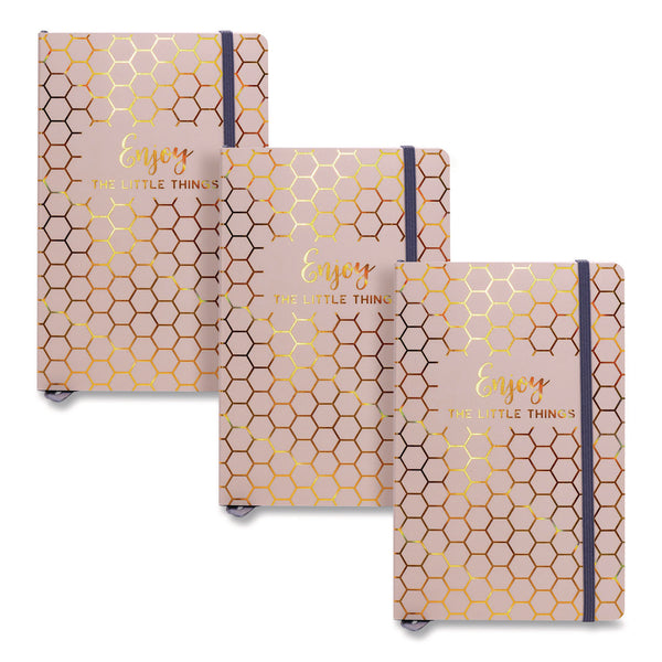 Journal, 1-Subject, Medium/College Rule, Taupe Haze/Gold Cover, (96) 8.3 x 5.8 Sheets, 3/Pack (PUK9977TEHZE) Pack of 3