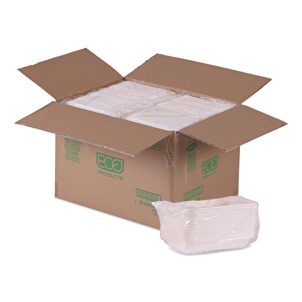 Eco-Products® WorldView Vanguard Rectangular Container, 32 oz, 4.71 x 7.01 x 1.04, White, Sugarcane Fiber, 400/Carton (ECOEPSCRC32NFA) Case of 400