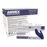 AMMEX® Professional Nitrile Exam Gloves, Powder-Free, Medium, 3 mil Thick, Indigo, 100/Box (AXCAINPF44100) Box of 100
