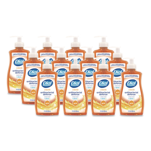 Dial® Professional Antibacterial Defense Gold Hand Soap + Aloe, Original, 11 oz Pump Bottle, 12/Carton (DIA35470) Case of 12