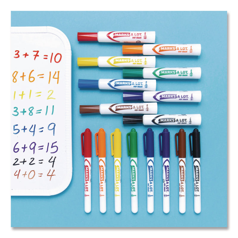 MARKS A LOT Desk-Style Dry Erase Markers, Broad Chisel Tip, Blue (AVE24406EA) Each