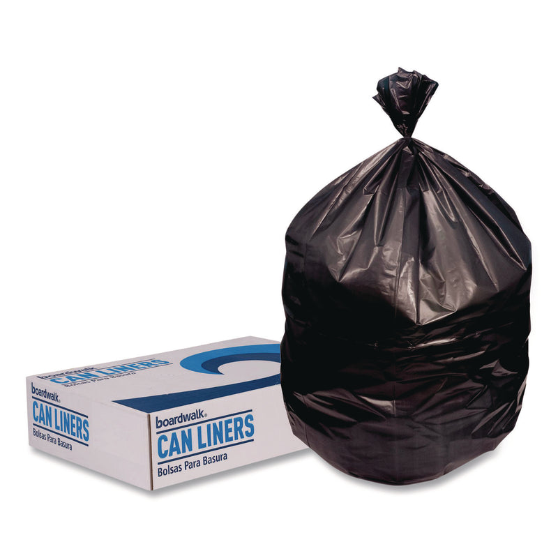 Reprocessed Resin Can Liners, 60 gal, 1.5 mil, 38 x 58, Black, Perforated Roll, 100/Carton (BWK385815K) Case of 100