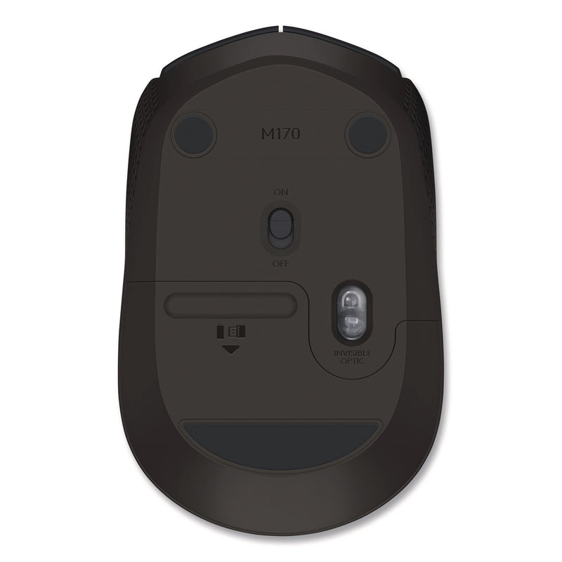Logitech® M170 Wireless Mouse, 2.4 GHz Frequency/33 ft Wireless Range, Left/Right Hand Use, Black (LOG910004940) Each