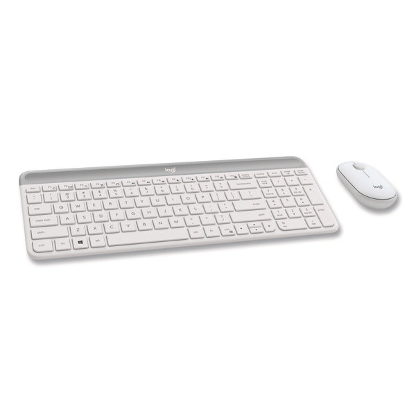 Logitech® MK470 Slim Wireless Keyboard and Mouse Combo, 2.4 GHz/33 ft Wireless Range, Off-White (LOG920009443) Each