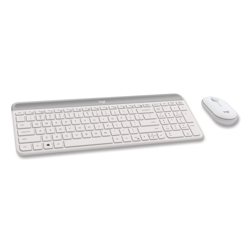 Logitech® MK470 Slim Wireless Keyboard and Mouse Combo, 2.4 GHz/33 ft Wireless Range, Off-White (LOG920009443) Each