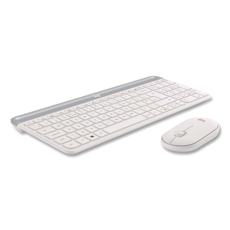 Logitech® MK470 Slim Wireless Keyboard and Mouse Combo, 2.4 GHz/33 ft Wireless Range, Off-White (LOG920009443) Each