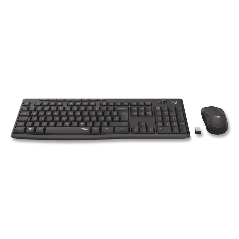 Logitech® MK295 Silent Wireless Combo, 2.4 GHz Frequency/33 ft Wireless Range, Graphite (LOG920009782) Each