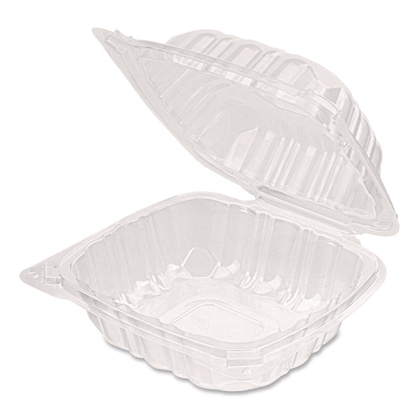 Polypropylene Plastic Hinged Container, 6 x 6 x 3.3, Clear, Plastic, 50/Pack, 6 Packs/Carton (KRTFPHC66PP1C) Case of 300
