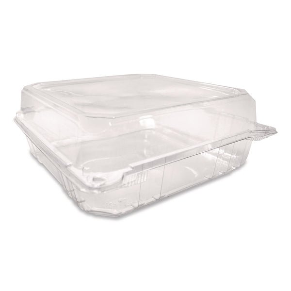 PET Plastic Hinged Container, 9 x 9 x 3.6, Clear, Plastic, 100/Pack, 2 Packs/Carton (KRTFPHC99PET1C) Case of 200