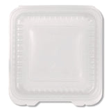 Polypropylene Plastic Hinged Container, 9.35 x 9.22 x 3.17, Clear, Plastic, 50/Pack, 4 Packs/Carton (KRTFPHC99PP1C) Case of 200