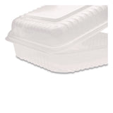 Polypropylene Plastic Hinged Container, 9.35 x 9.22 x 3.17, Clear, Plastic, 50/Pack, 4 Packs/Carton (KRTFPHC99PP1C) Case of 200