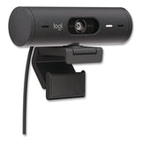 Logitech® Brio 505 Plug and Play Webcam, 1920 x 1080 pixels, 4 Megapixels, Graphite (LOG960001522) Each