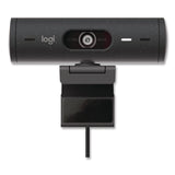 Logitech® Brio 505 Plug and Play Webcam, 1920 x 1080 pixels, 4 Megapixels, Graphite (LOG960001522) Each