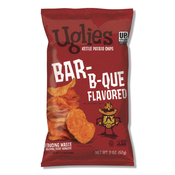 Uglies® Kettle Potato Chips, Bar-B-Que, 2 oz Bags, 24/Carton (UGLDFN26103) Case of 24