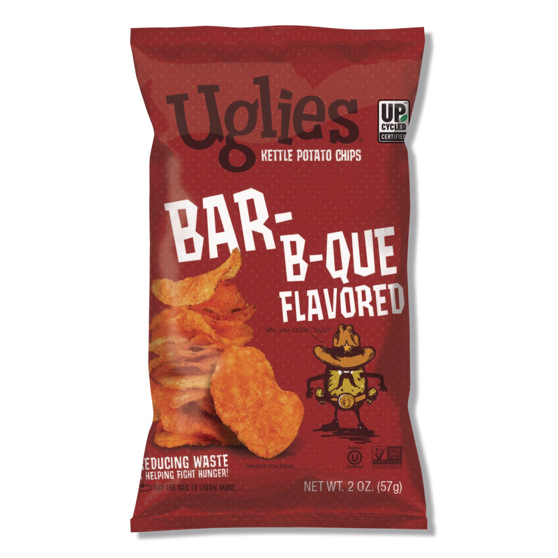 Uglies® Kettle Potato Chips, Bar-B-Que, 2 oz Bags, 24/Carton (UGLDFN26103) Case of 24