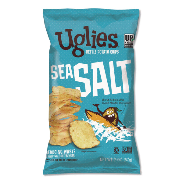 Uglies® Kettle Potato Chips, Sea Salt, 2 oz Bags, 24/Carton (UGLDFN26102) Case of 24