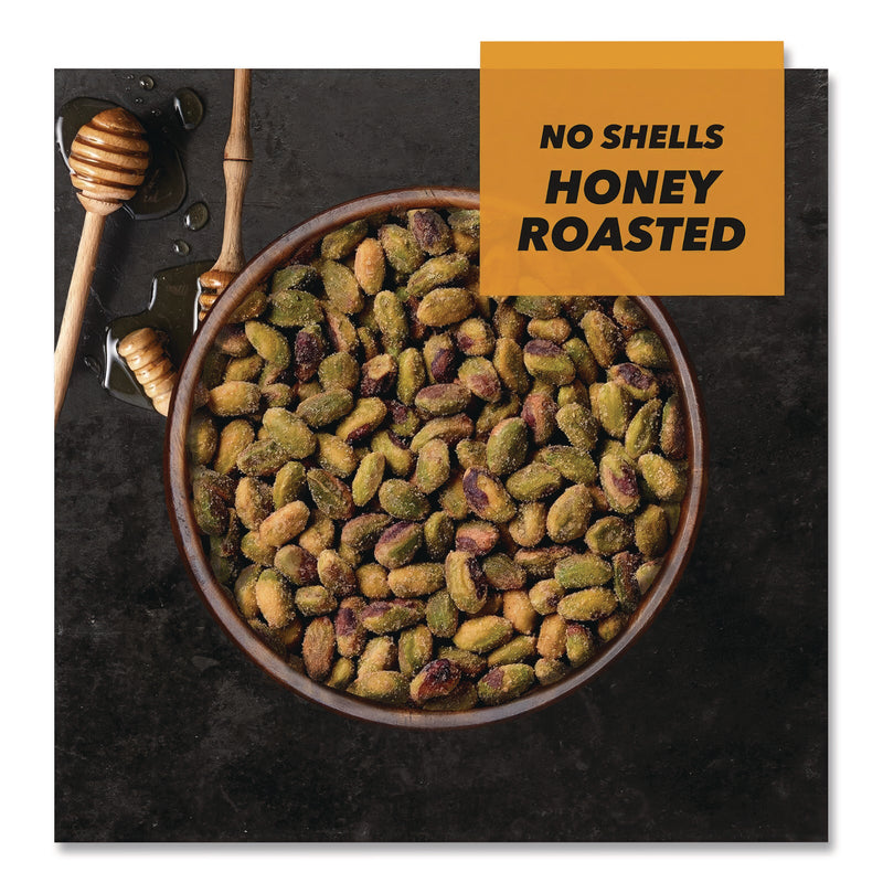 Wonderful® No Shells Honey Roasted Pistachios, 2.25 oz Bags, 8/Box (WONPAR91086) Box of 8