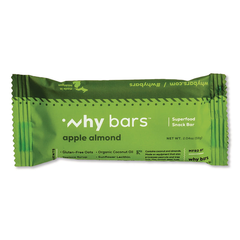 Superfood Snack Bar, Apple Almond, 2.04 oz Bar, 12/Box (WHYWHY16208) Box of 12