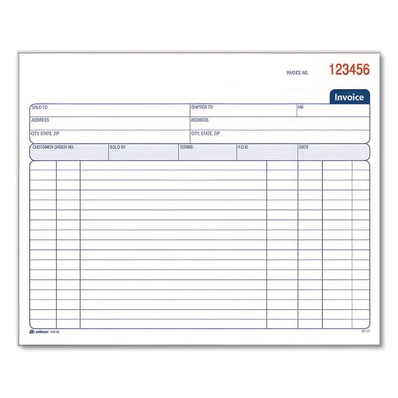 Adams® Multipart General-Purpose Invoice Pad, Two-Part Carbonless, 8.38 x 6.69, 50 Forms Total (ABFD8740) Each