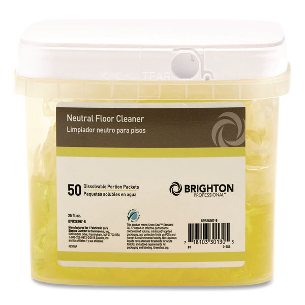 Brighton Professional™ Dissolvable Floor Cleaner Packets, Lavender Scent, 25 oz, 50/Pack (BTGBPR28367B) Pack of 50