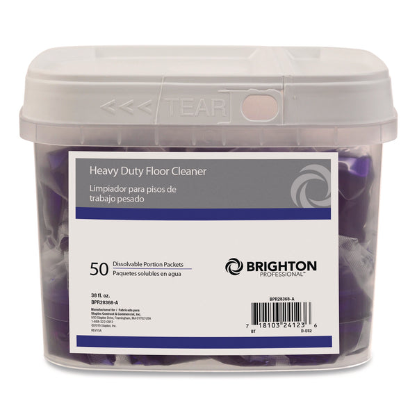 Brighton Professional™ Dissolvable Floor Cleaner Packets, Heavy Duty, Fresh Citrus Scent, 38 oz, 50/Pack (BTGBPR28368B) Pack of 50