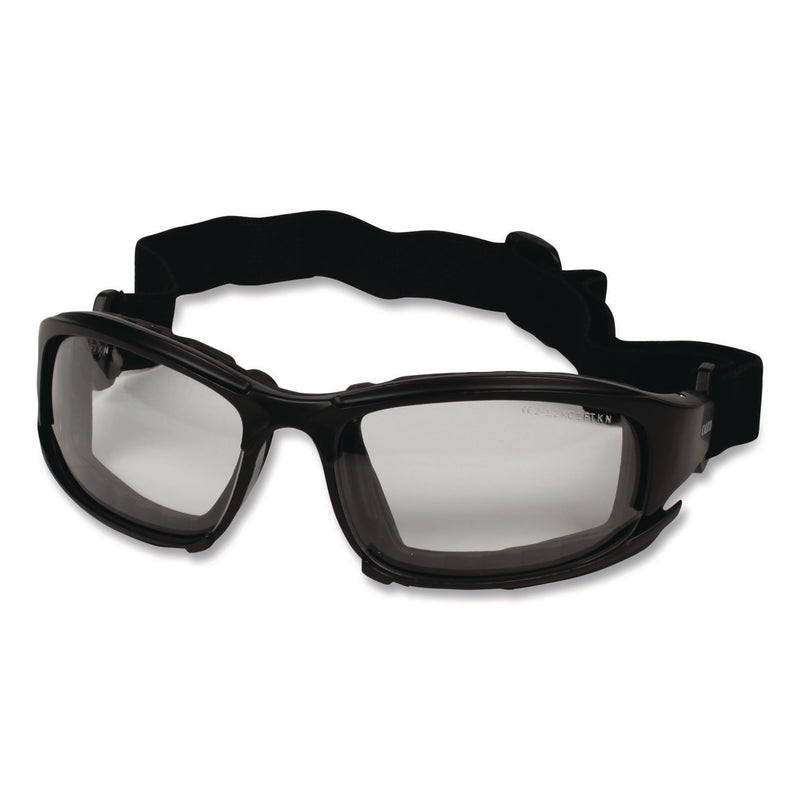 KleenGuard™ V50 Calico Safety Eyewear with Head Strap, KleenVision Anti-Fog Coating, Black Nylon Frame, Clear Polycarbonate Lens (KCC25672EA) Each