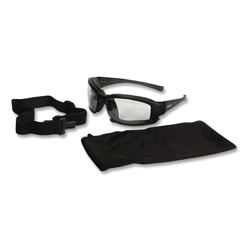 KleenGuard™ V50 Calico Safety Eyewear with Head Strap, KleenVision Anti-Fog Coating, Black Nylon Frame, Clear Polycarbonate Lens (ANS25672EA) Each