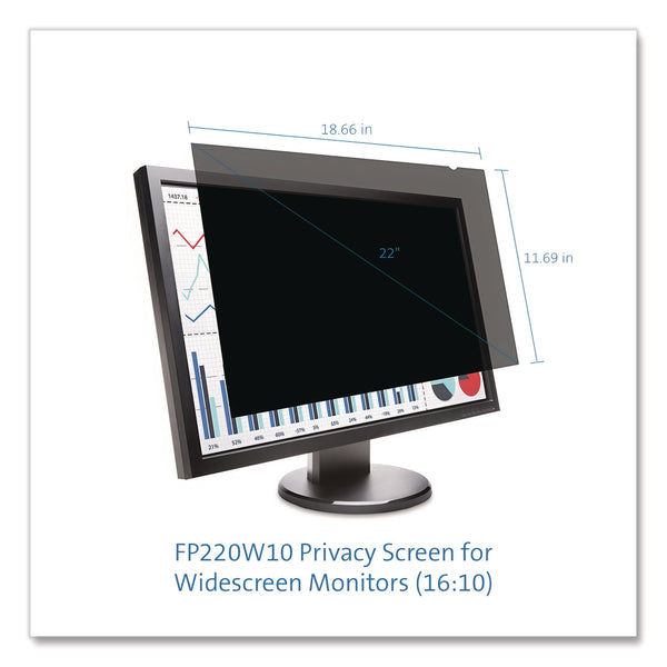 Kensington Anti-Glare Reversible Privacy Screen for 22.1" Widescreen Monitor, 16:10 Aspect Ratio (KMWK55786WW) Each