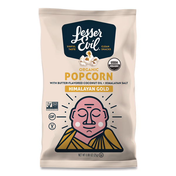 Snack Organic Himalayan Gold Popcorn, 0.88 oz Bag, 18/Carton (LSULSN00691) Case of 18