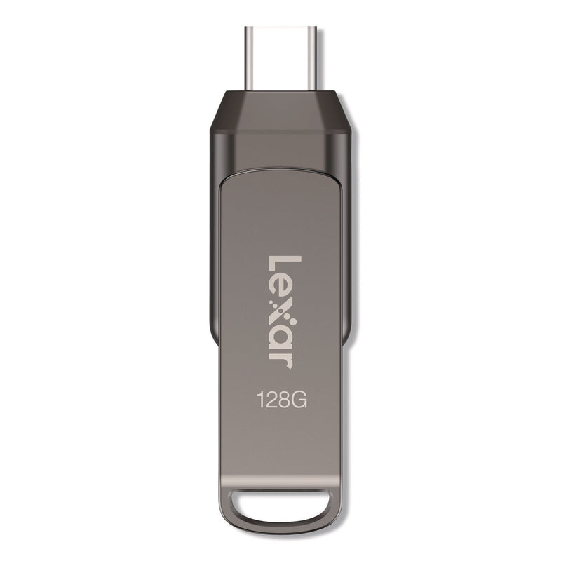 Lexar JumpDrive D400 USB 3.1 Flash Drive, 128 GB, Titanium (LXRLJDD400128GB) Each