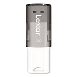 Lexar JumpDrive S60 USB 2.0 Flash Drive, 32 GB, Gray/White, 3/Pack (LXRLJDS6032GB3N) Pack of 3