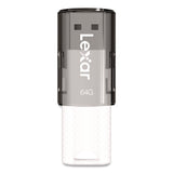 Lexar JumpDrive S60 USB 2.0 Flash Drive, 64 GB, Gray/White, 3/Pack (LXRLJDS6064GB3N) Pack of 3
